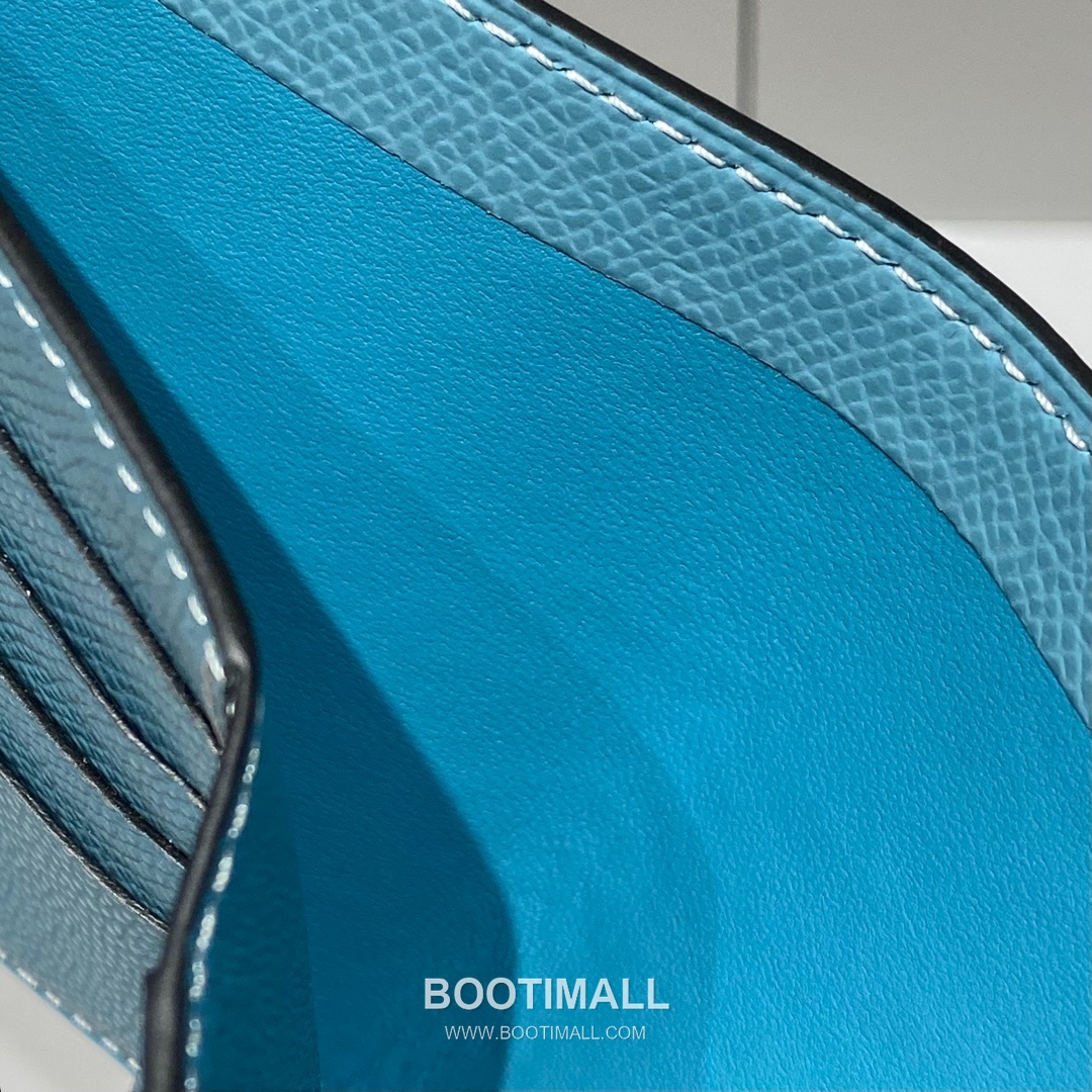 Hermes Epsom Compact Bi-Fold Wallet Blue Jeans Short Wallet 에르메스 엡솜 컴팩트 반지갑 294E504J 블루 진 10cm 8