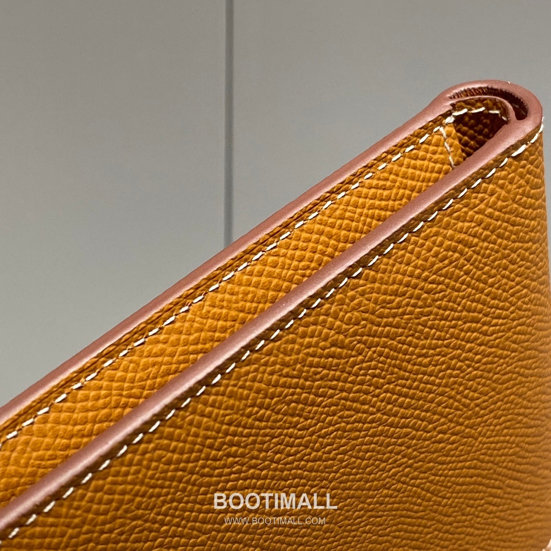 Hermes Epsom Leather Gold Brown Short Wallet 에르메스 엡솜 레더 골드 브라운 반지갑 10cm 7