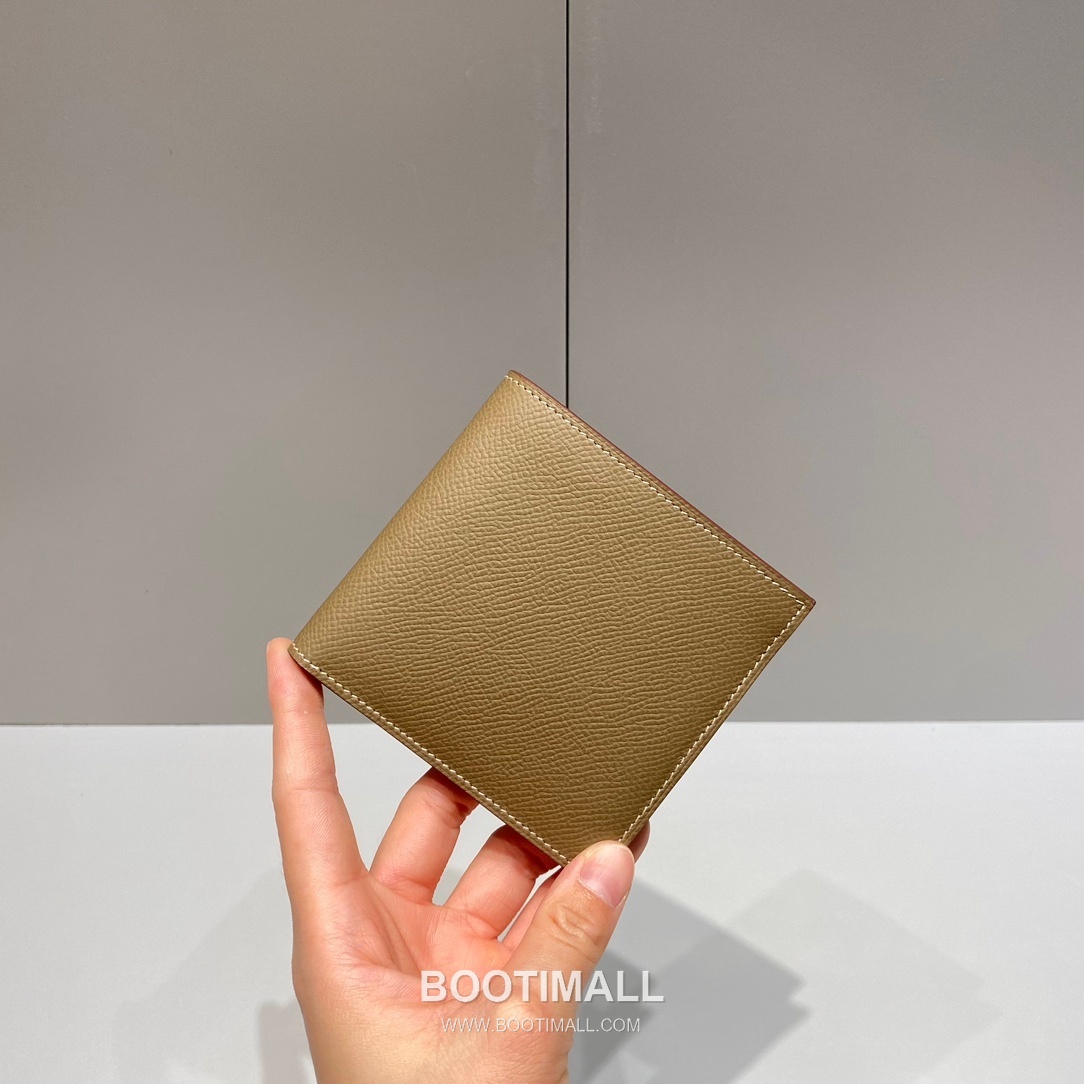 Hermes Epsom Leather Gold Brown Short Wallet 에르메스 엡솜 레더 골드 브라운 반지갑 10cm 1