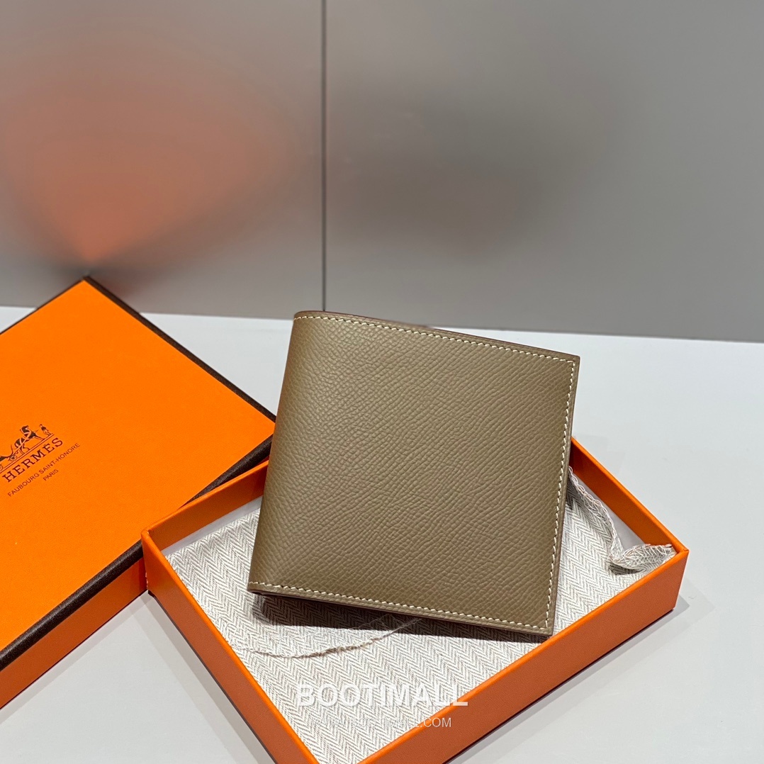Hermes Epsom Leather Gold Brown Short Wallet 에르메스 엡솜 레더 골드 브라운 반지갑 10cm 2
