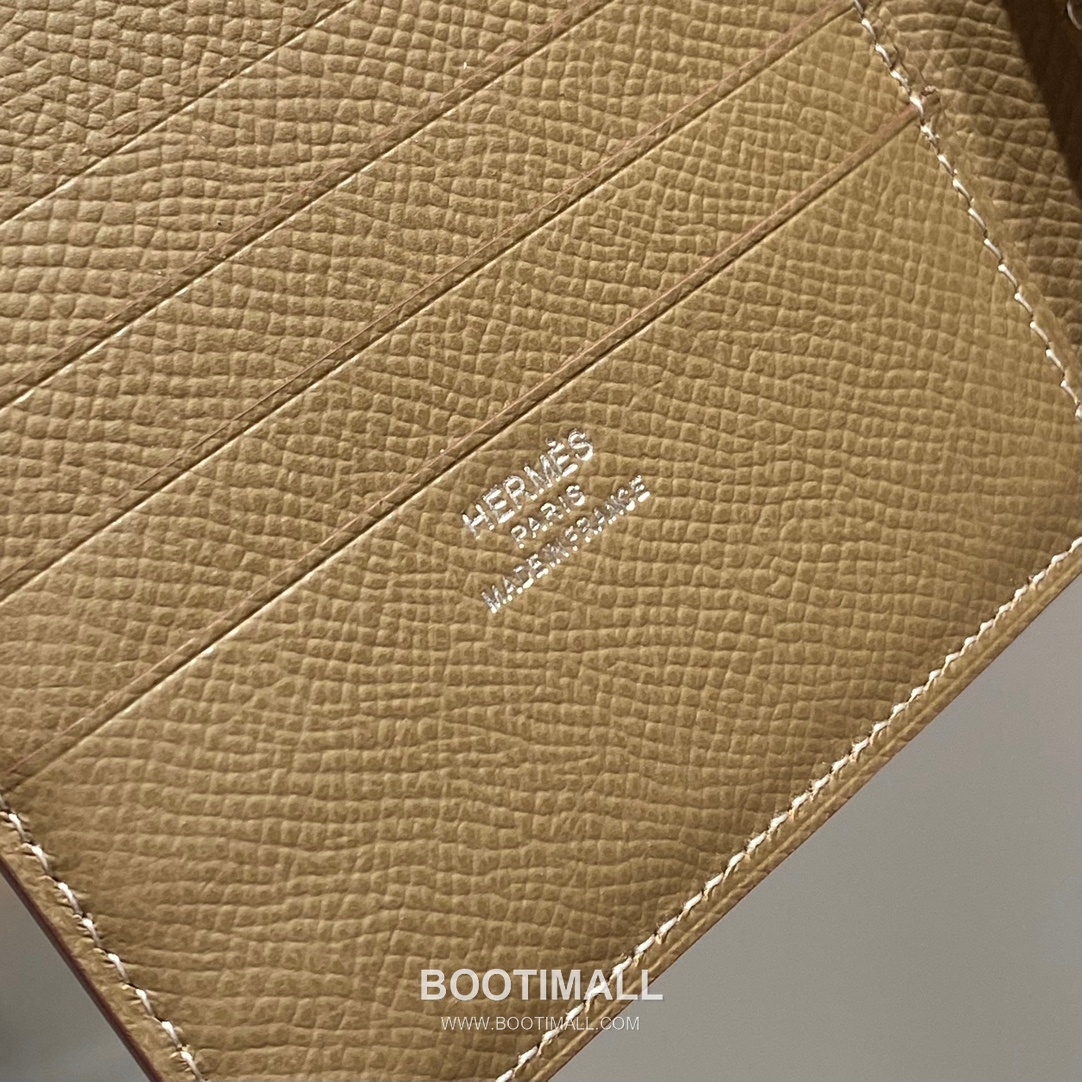 Hermes Epsom Leather Gold Brown Short Wallet 에르메스 엡솜 레더 골드 브라운 반지갑 10cm 6