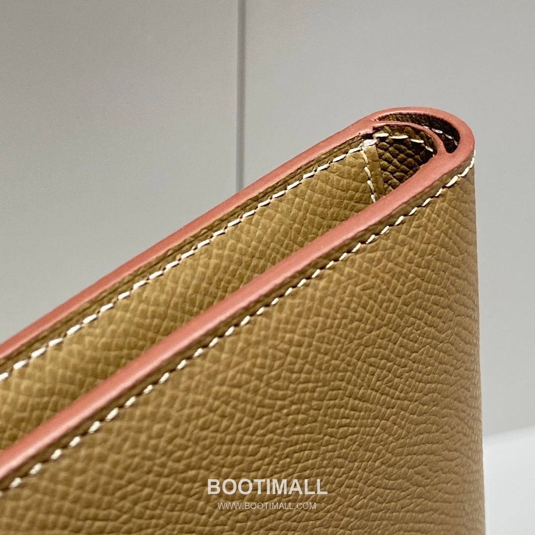 Hermes Epsom Leather Gold Brown Short Wallet 에르메스 엡솜 레더 골드 브라운 반지갑 10cm 7