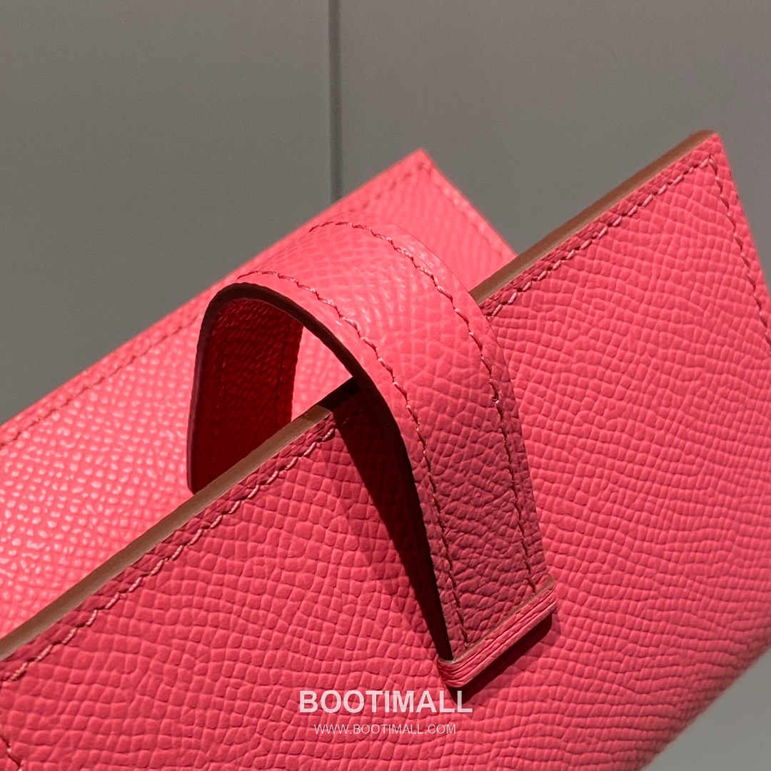 Hermes Epsom Leather H Buckle Short Wallet Lipstick Pink 에르메스 엡솜 레더 H 버클 반지갑 립스틱 핑크 9
