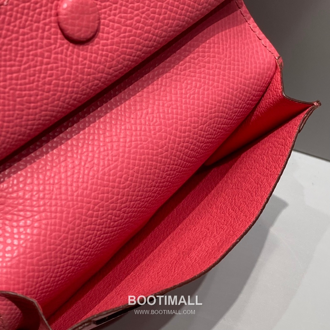 Hermes Epsom Leather H Buckle Short Wallet Lipstick Pink 에르메스 엡솜 레더 H 버클 반지갑 립스틱 핑크 10