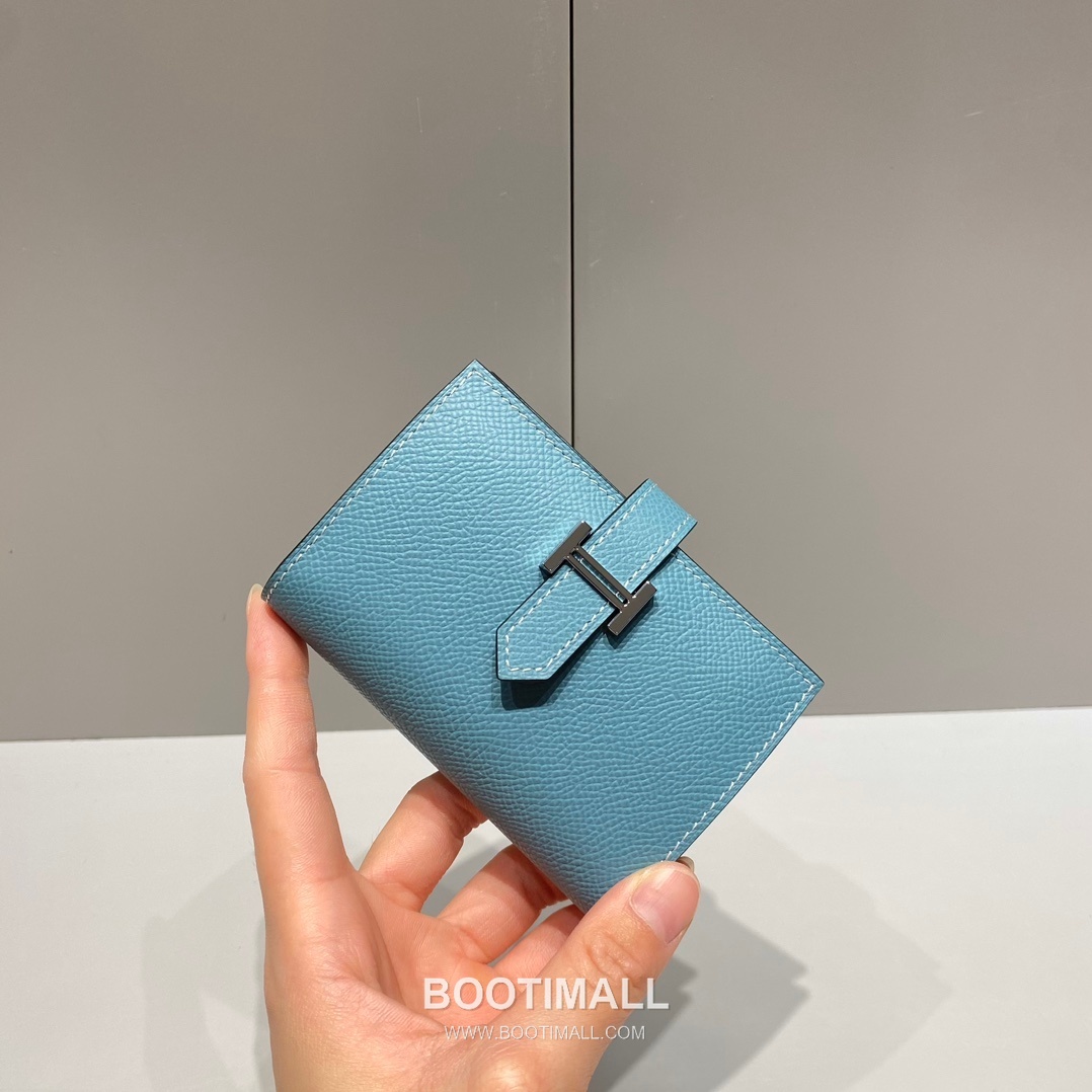 Hermes Epsom Leather Card Holder Denim Blue 에르메스 엡솜 레더 카드 홀더 데님 블루 5