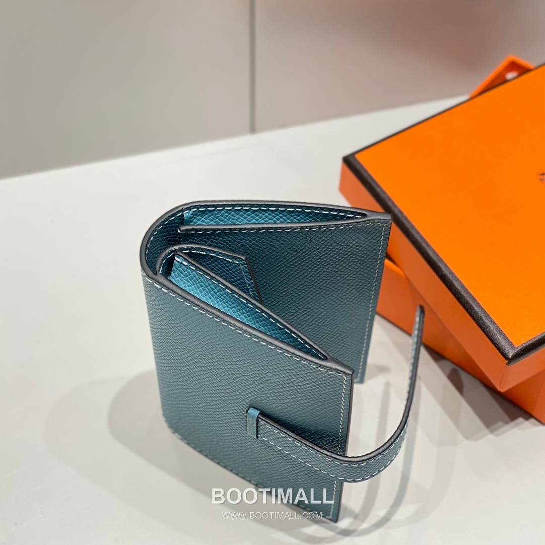 Hermes Epsom Leather Card Holder Denim Blue 에르메스 엡솜 레더 카드 홀더 데님 블루 6