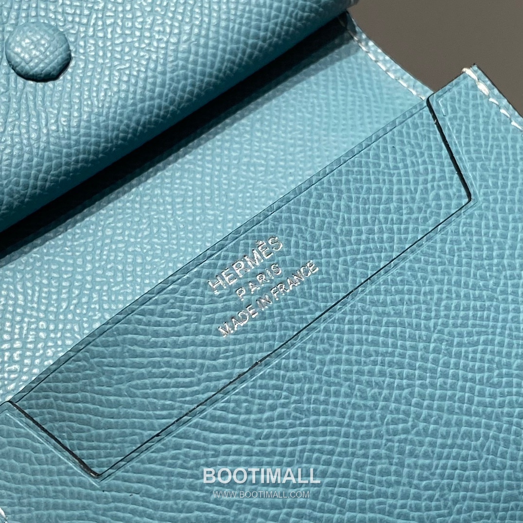 Hermes Epsom Leather Card Holder Denim Blue 에르메스 엡솜 레더 카드 홀더 데님 블루 8