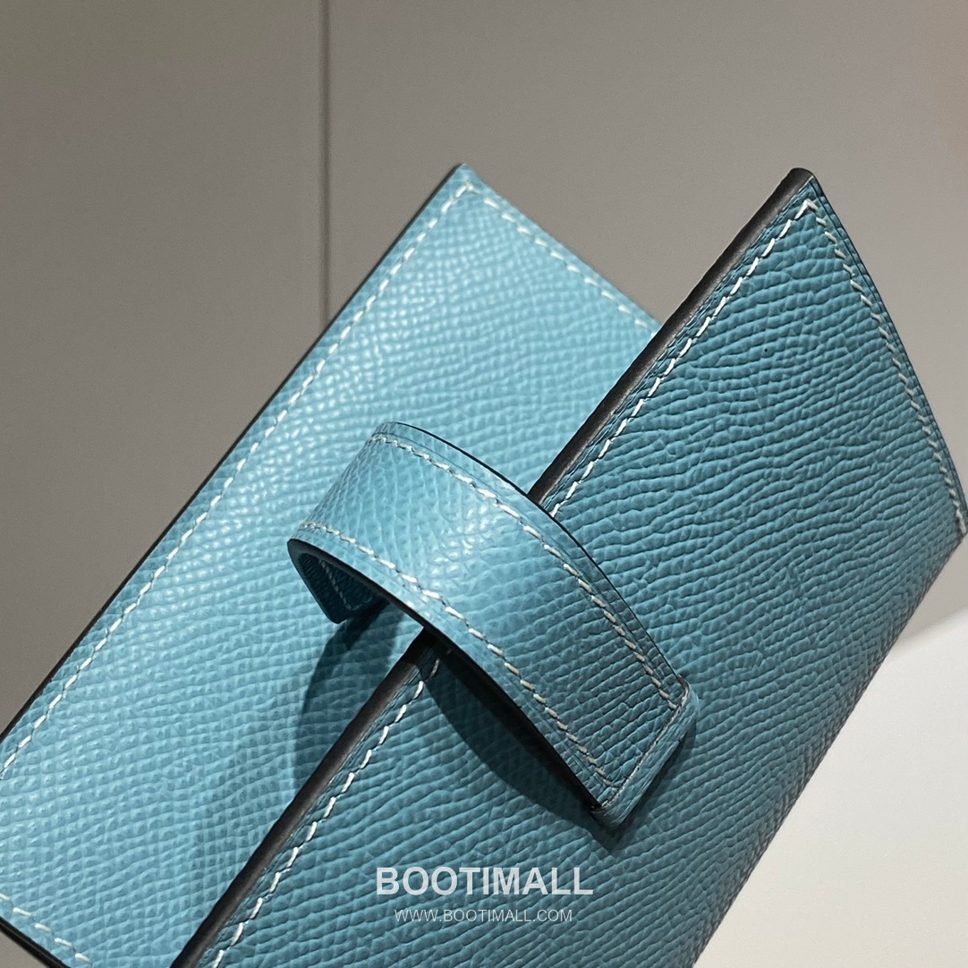 Hermes Epsom Leather Card Holder Denim Blue 에르메스 엡솜 레더 카드 홀더 데님 블루 9