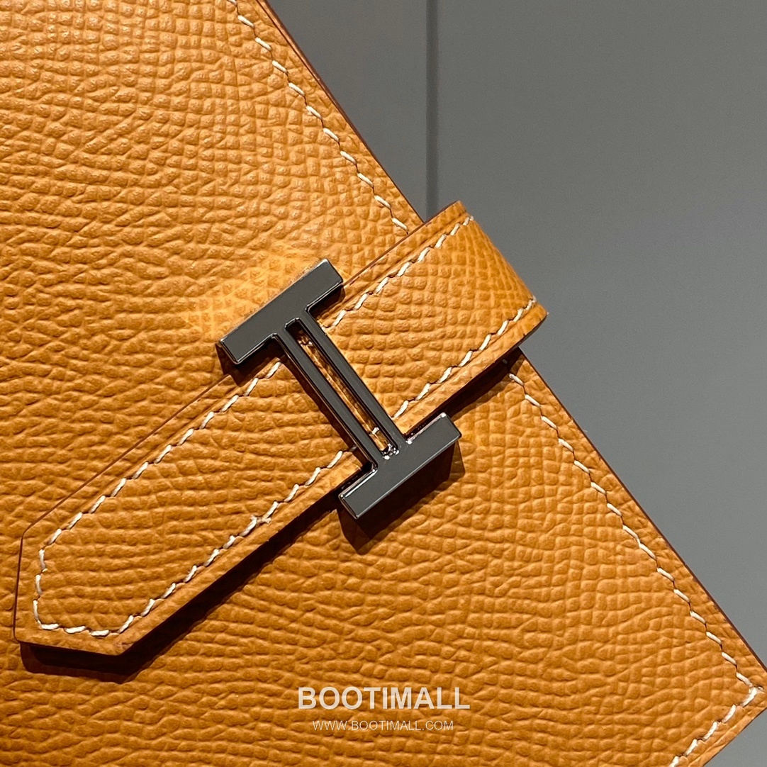 Hermes Epsom Leather Bi-Fold Wallet Gold Brown 에르메스 엡솜 레더 반지갑 골드 브라운 7