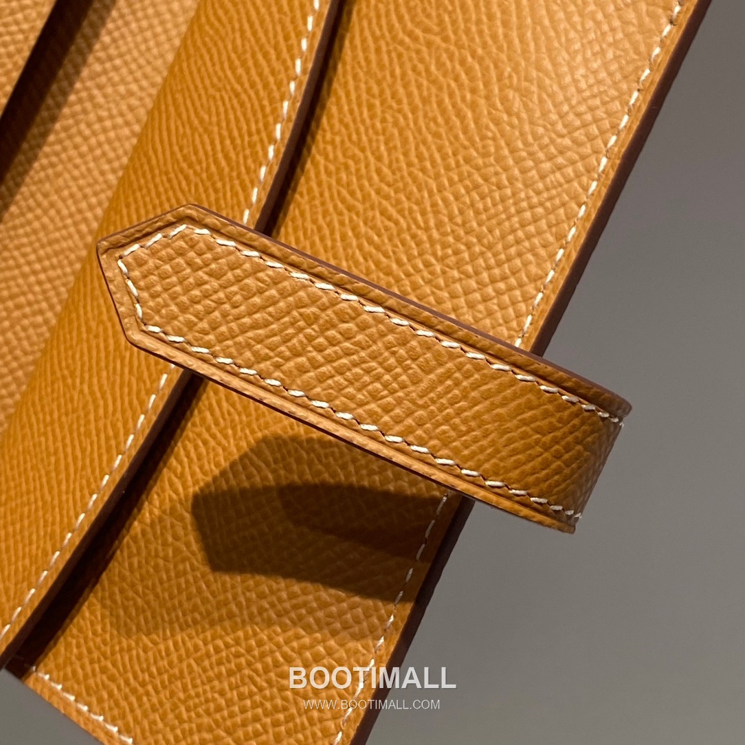 Hermes Epsom Leather Bi-Fold Wallet Gold Brown 에르메스 엡솜 레더 반지갑 골드 브라운 9