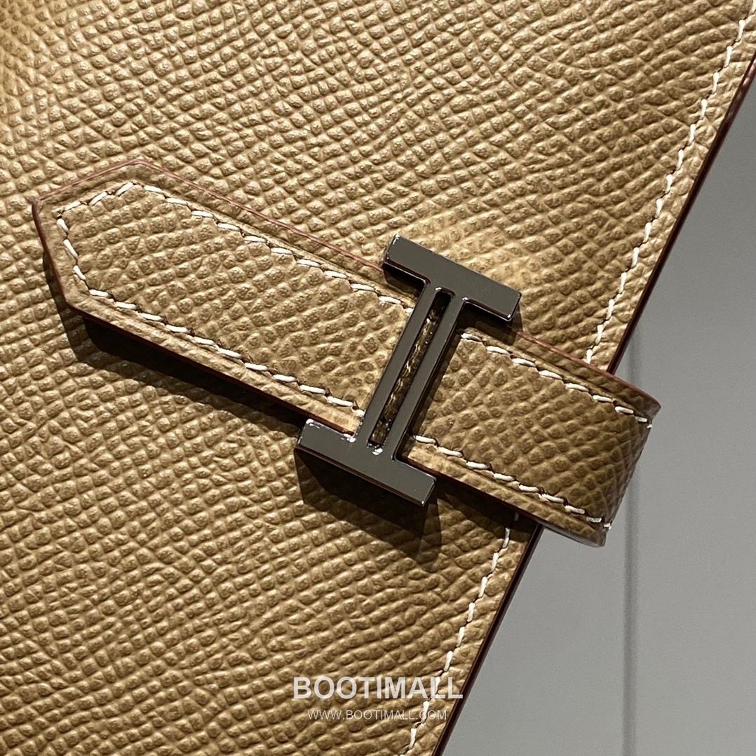 Hermes Epsom Leather Bi-Fold Wallet Gold Brown 에르메스 엡솜 레더 반지갑 골드 브라운 8