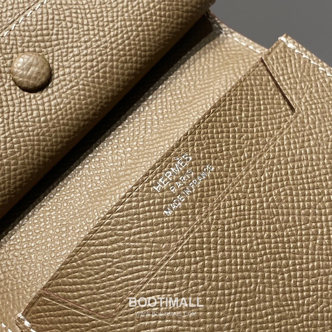 Hermes Epsom Leather Bi-Fold Wallet Gold Brown 에르메스 엡솜 레더 반지갑 골드 브라운 9