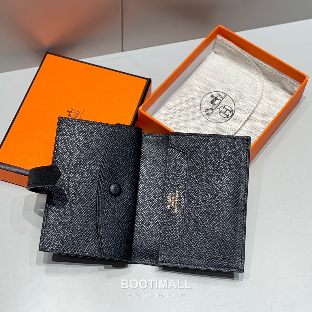 Hermes Epsom Leather Bi-Fold Wallet Gold Brown 에르메스 엡솜 레더 반지갑 골드 브라운 4