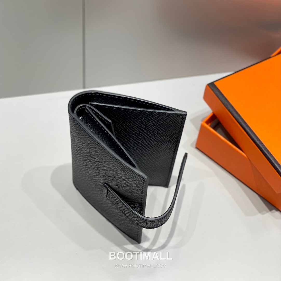 Hermes Epsom Leather Bi-Fold Wallet Gold Brown 에르메스 엡솜 레더 반지갑 골드 브라운 6