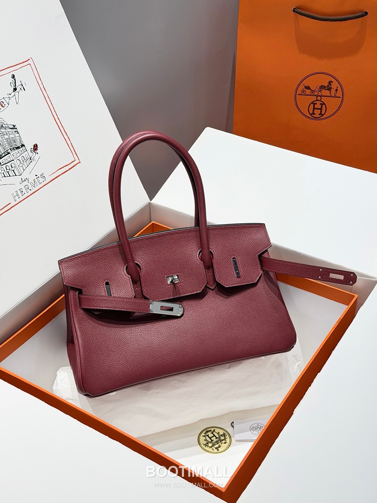 Hermes Saddle Bag Red Calfskin Leather Shoulder Bag 에르메스 새들백 레드 카프스킨 레더 숄더백 25cm 2