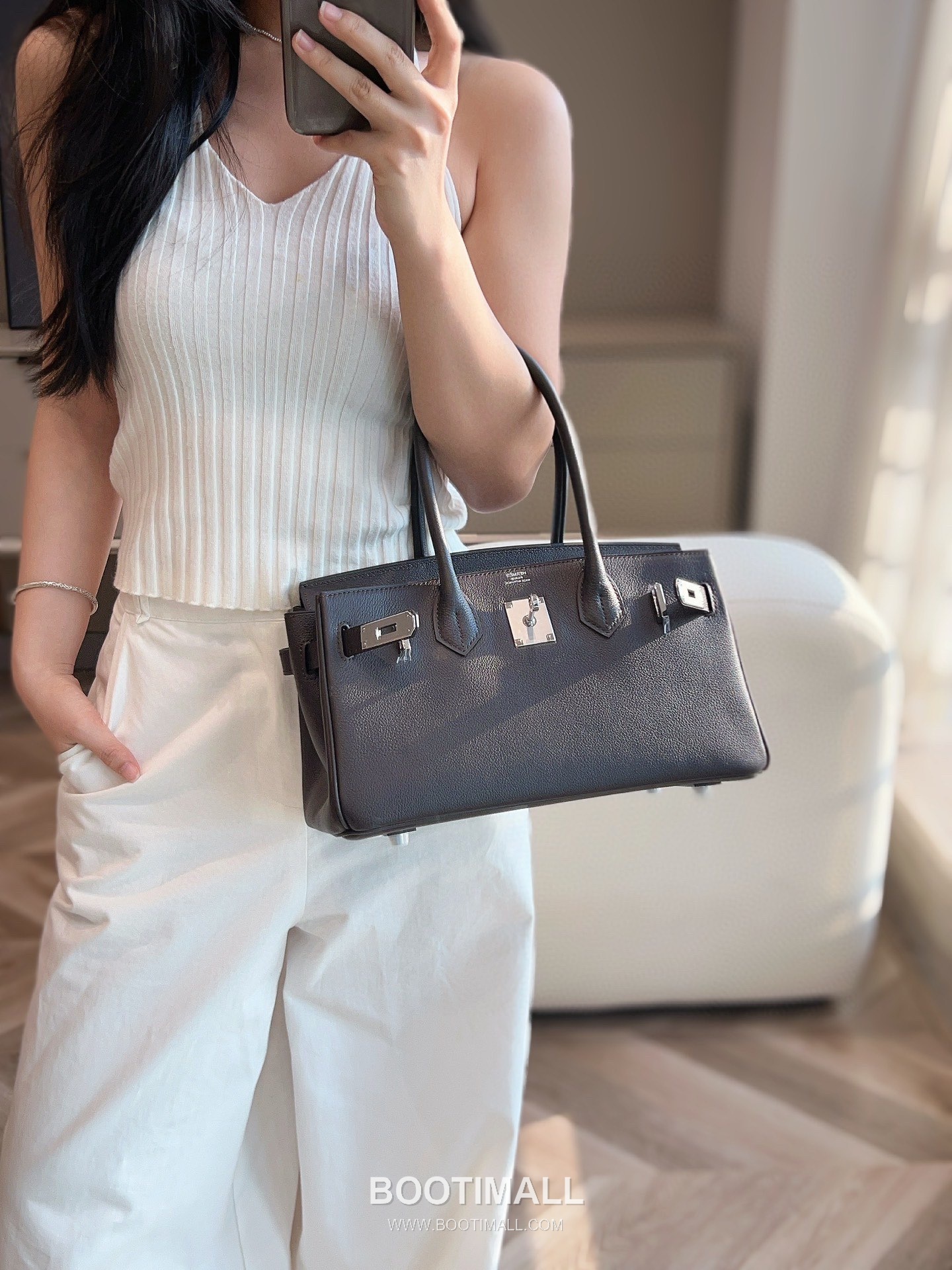 Hermes Garden Party 36 Ebene Mokka Negonda Leather Tote Bag 에르메스 가든파티 36 우드 모카 네공다 레더 토트백 36cm 6