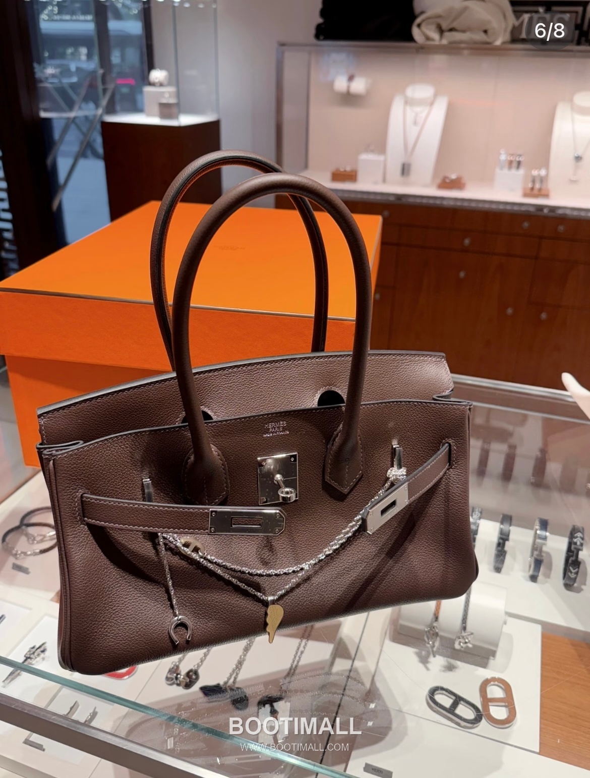 Hermes Garden Party 36 Ebene Mokka Negonda Leather Tote Bag 에르메스 가든파티 36 우드 모카 네공다 레더 토트백 36cm 8