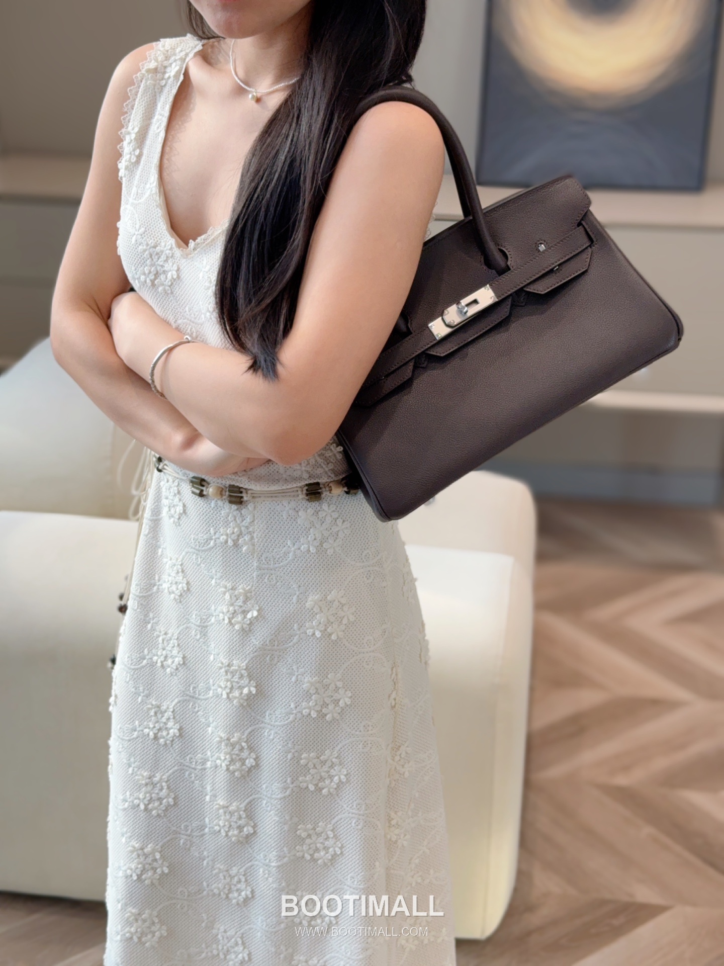 Hermes Garden Party 36 Ebene Mokka Negonda Leather Tote Bag 에르메스 가든파티 36 우드 모카 네공다 레더 토트백 36cm 17