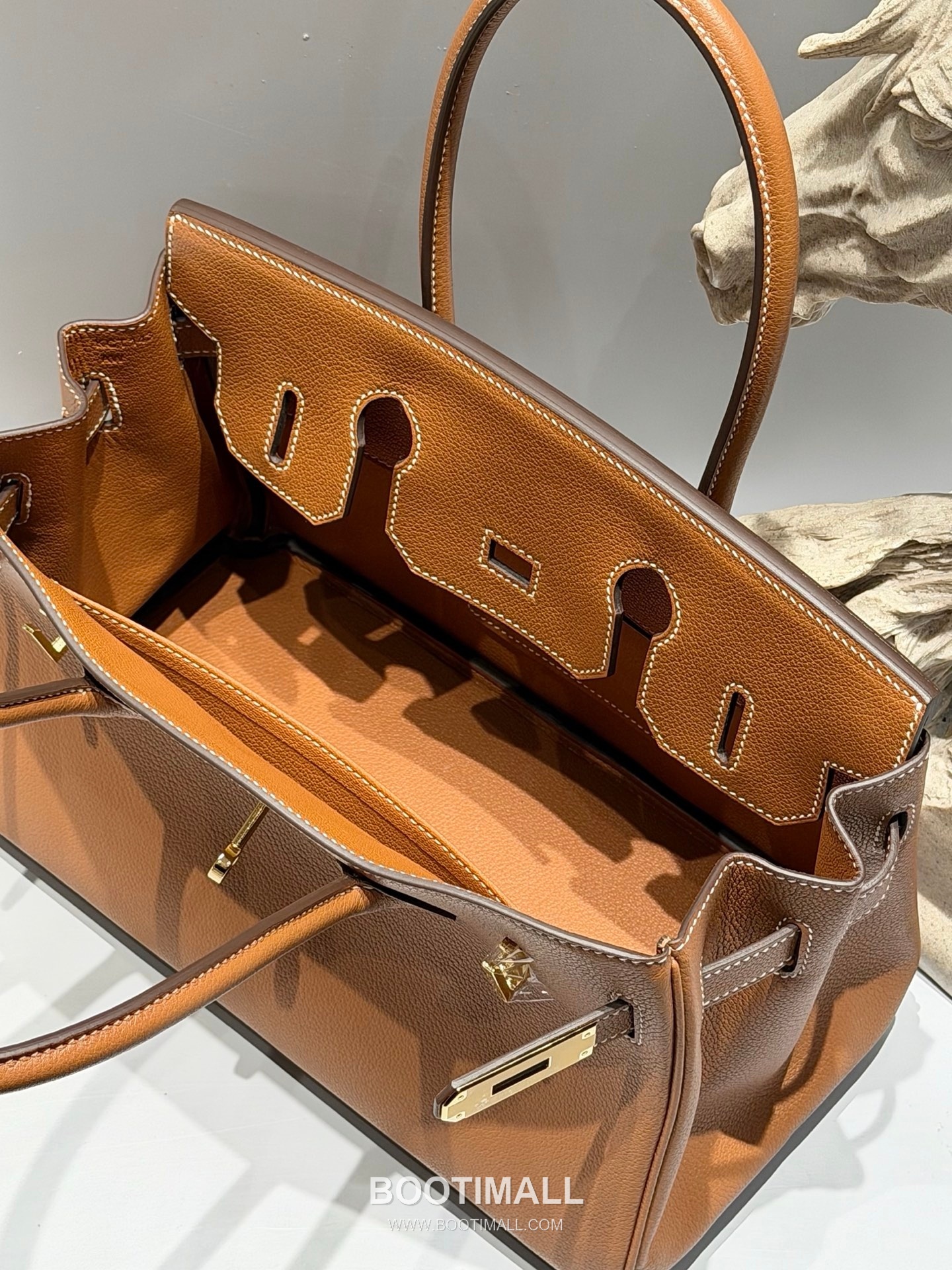 Hermes Shoulder Birkin 29 Gold Evergrain Leather Shoulder Bag 에르메스 숄더 버킨 29 골드 에버그레인 레더 숄더백 29cm 21