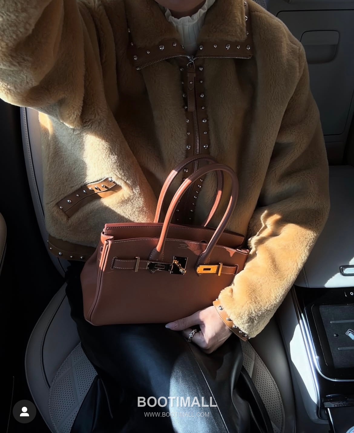 Hermes Shoulder Birkin 29 Gold Evergrain Leather Shoulder Bag 에르메스 숄더 버킨 29 골드 에버그레인 레더 숄더백 29cm 28