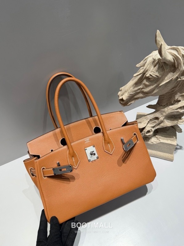 Hermes Shoulder Birkin 29 Gold Evercolor Leather Shoulder Bag 에르메스 숄더 버킨 29 골드 에버컬러 레더 숄더백 29cm 2
