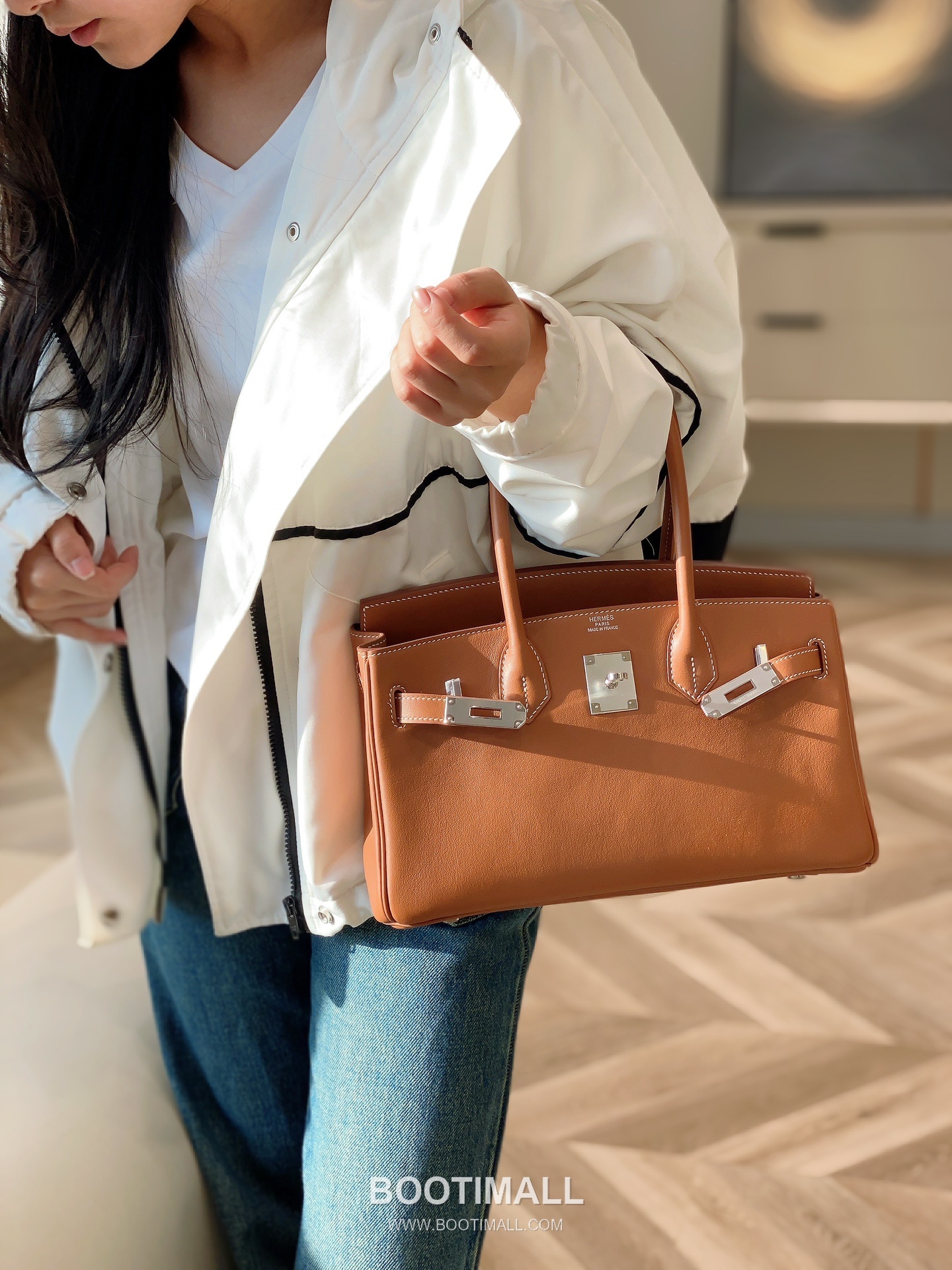 Hermes Shoulder Birkin 29 Gold Evercolor Leather Shoulder Bag 에르메스 숄더 버킨 29 골드 에버컬러 레더 숄더백 29cm 12