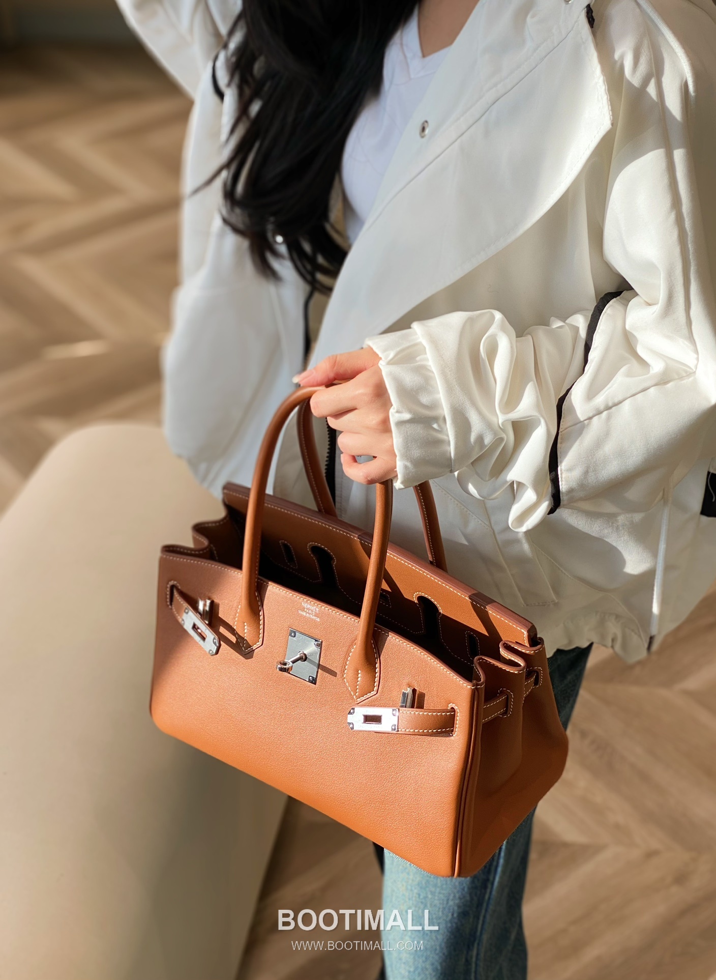 Hermes Shoulder Birkin 29 Gold Evercolor Leather Shoulder Bag 에르메스 숄더 버킨 29 골드 에버컬러 레더 숄더백 29cm 13