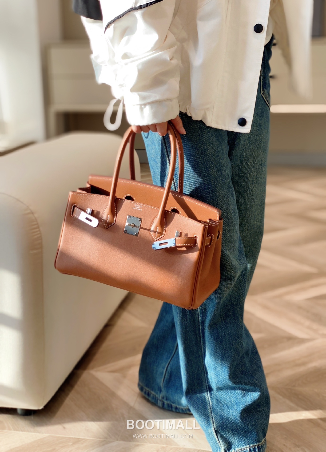 Hermes Shoulder Birkin 29 Gold Evercolor Leather Shoulder Bag 에르메스 숄더 버킨 29 골드 에버컬러 레더 숄더백 29cm 14