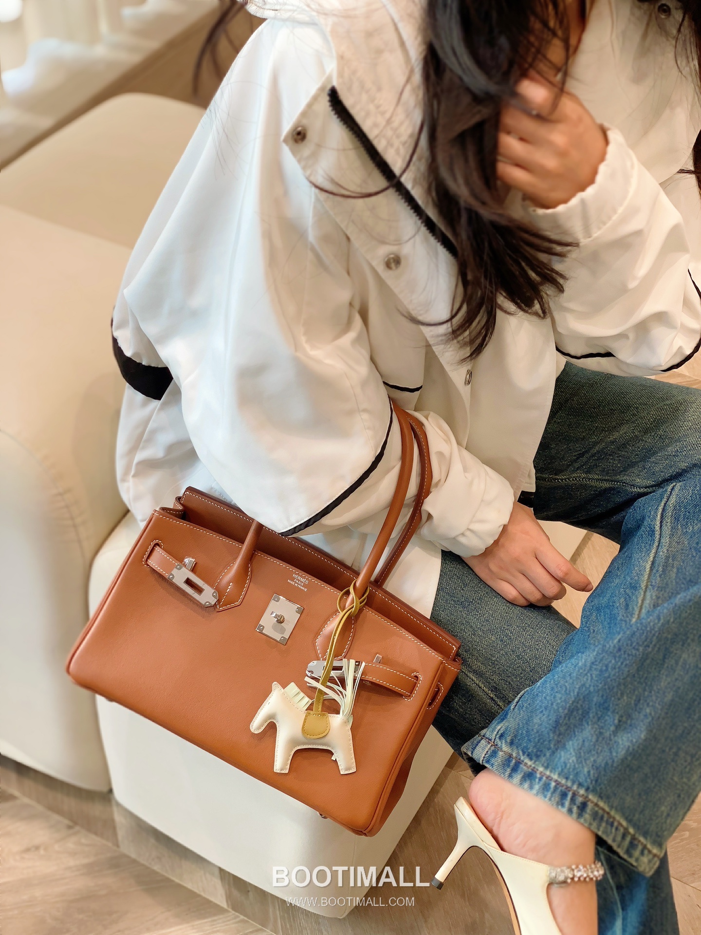 Hermes Shoulder Birkin 29 Gold Evercolor Leather Shoulder Bag 에르메스 숄더 버킨 29 골드 에버컬러 레더 숄더백 29cm 16