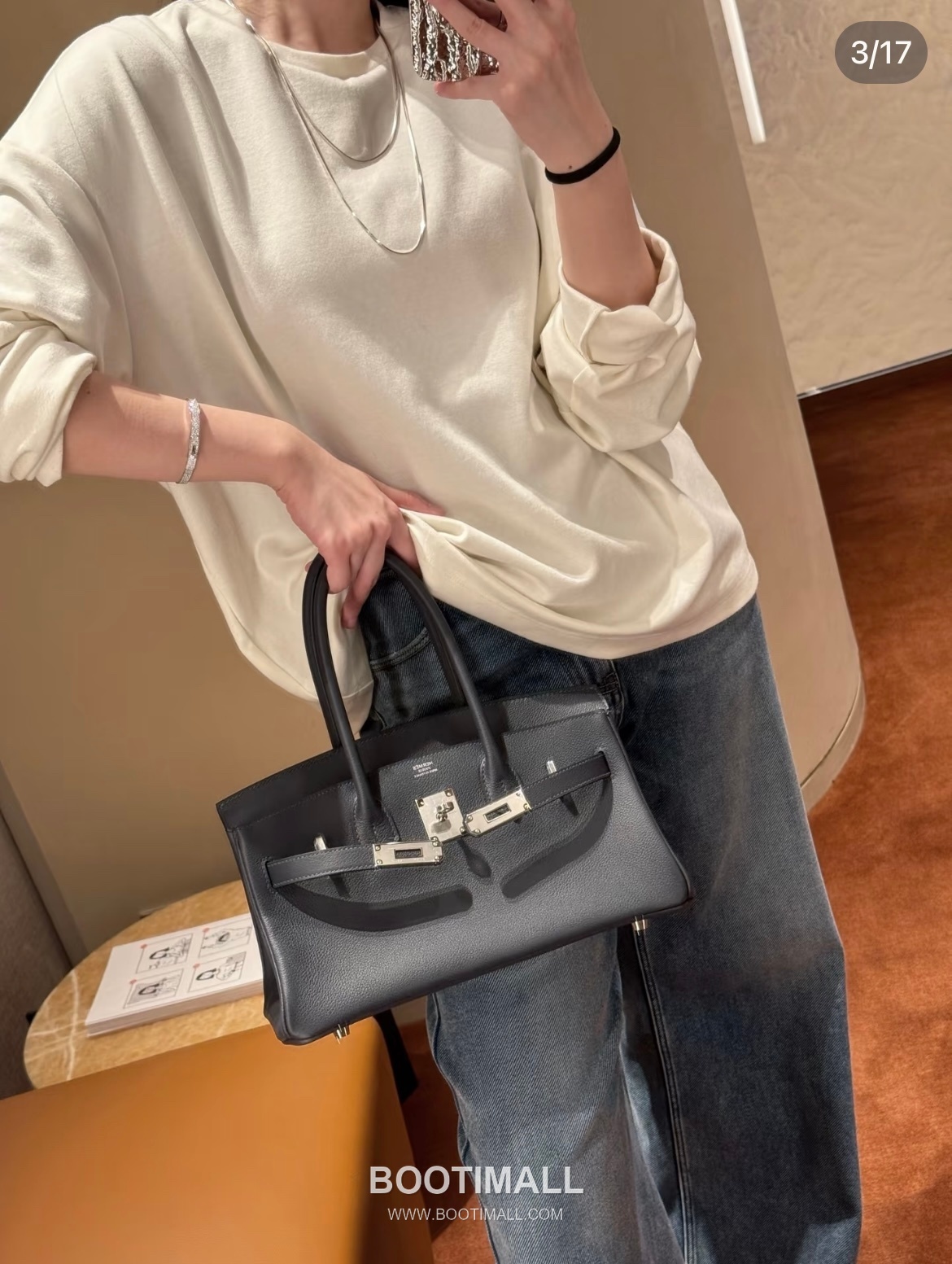 Hermes Birkin 25 Black Swift Leather Shoulder Bag 에르메스 버킨 25 블랙 스위프트 레더 숄더백 25cm 1