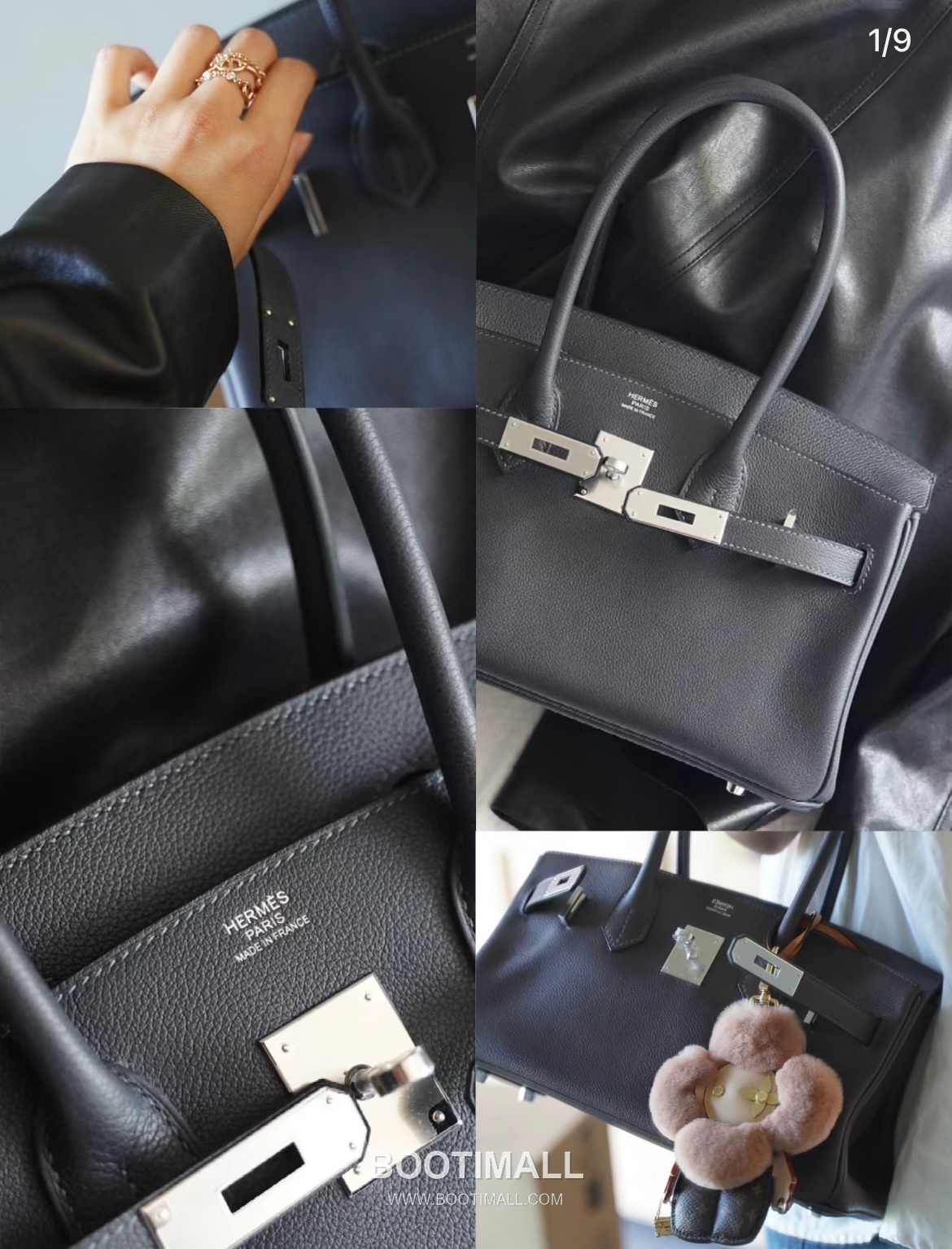 Hermes Birkin 25 Black Swift Leather Shoulder Bag 에르메스 버킨 25 블랙 스위프트 레더 숄더백 25cm 8