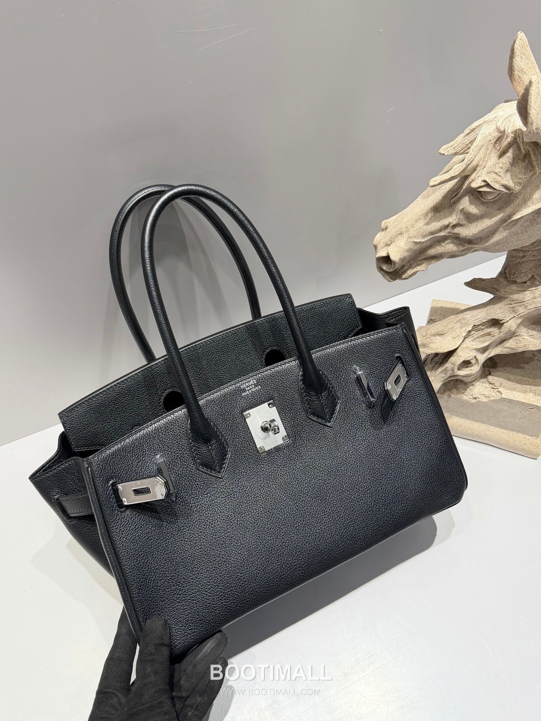 Hermes Birkin 25 Black Swift Leather Shoulder Bag 에르메스 버킨 25 블랙 스위프트 레더 숄더백 25cm 1
