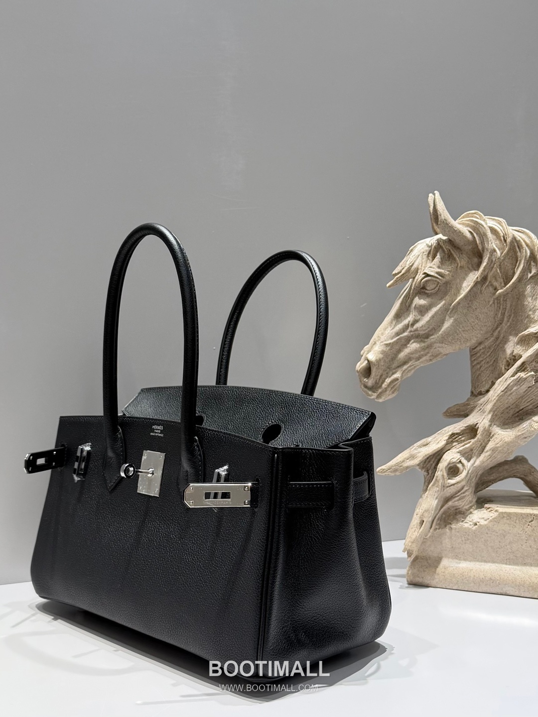 Hermes Birkin 25 Black Swift Leather Shoulder Bag 에르메스 버킨 25 블랙 스위프트 레더 숄더백 25cm 9