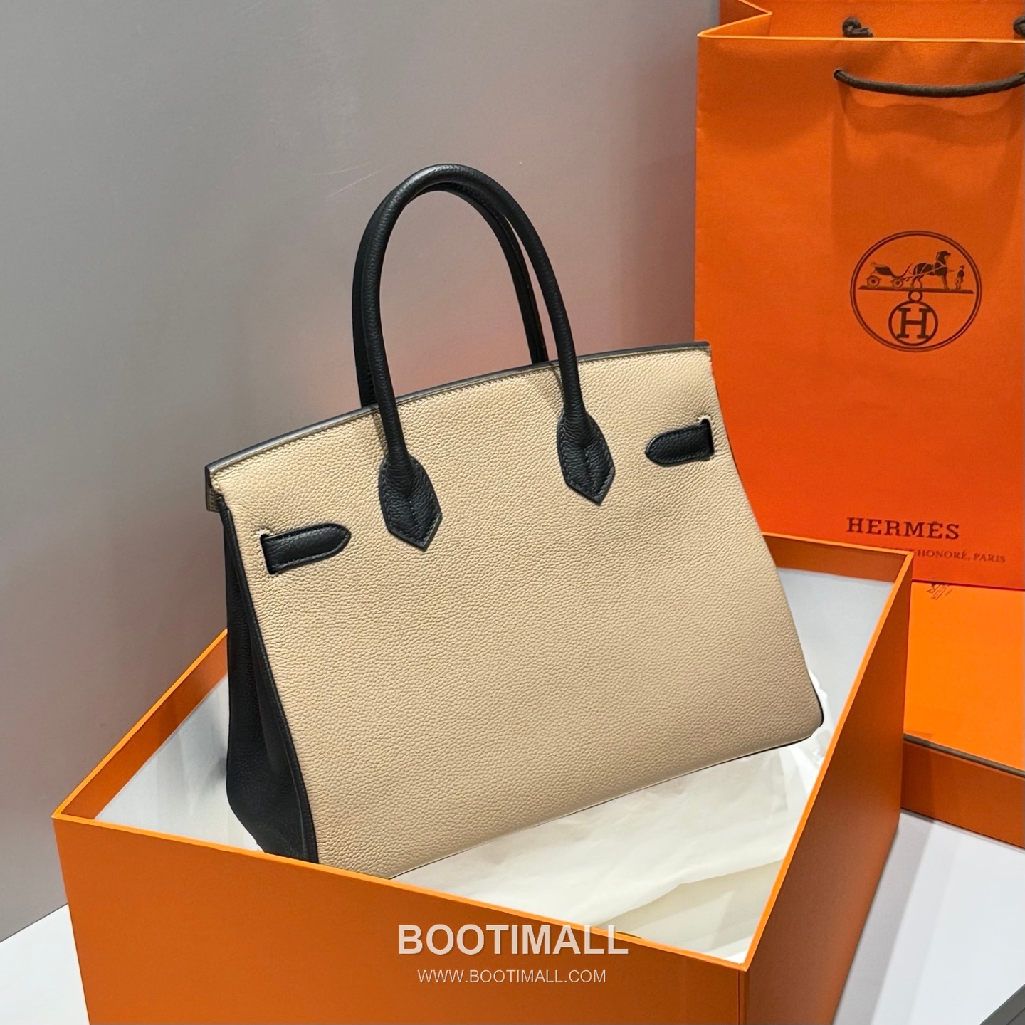 Hermes Birkin 30 Dove Gray Black Togo Leather Handbag 에르메스 버킨 30 11120013 도브 그레이 블랙 토고 레더 핸드백 30cm 6