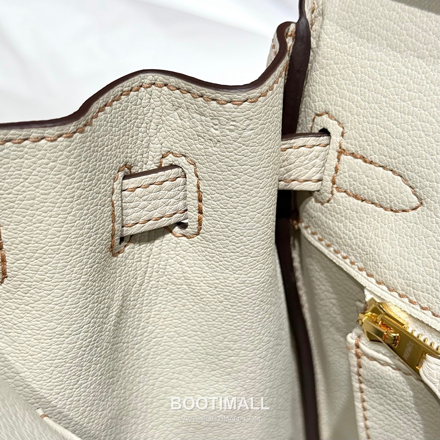 Hermes Birkin 25 Gold Craie Togo Leather Tote Bag 에르메스 버킨 25 골드 크레 토고 레더 토트백 25cm 13