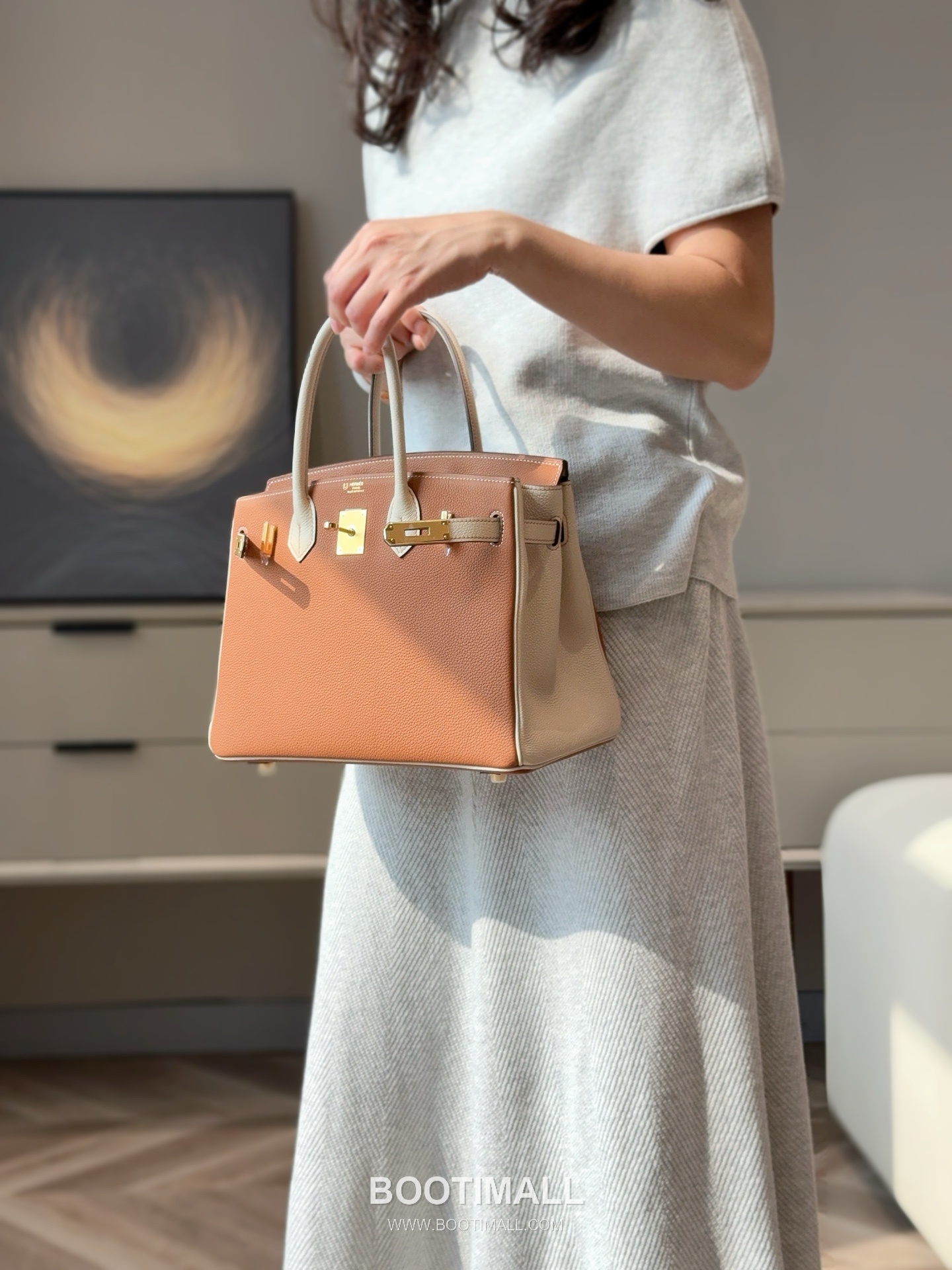 Hermes Birkin 30 Gold Craie Togo Leather Tote Bag 에르메스 버킨 30 골드 크레 토고 레더 토트백 30cm 3