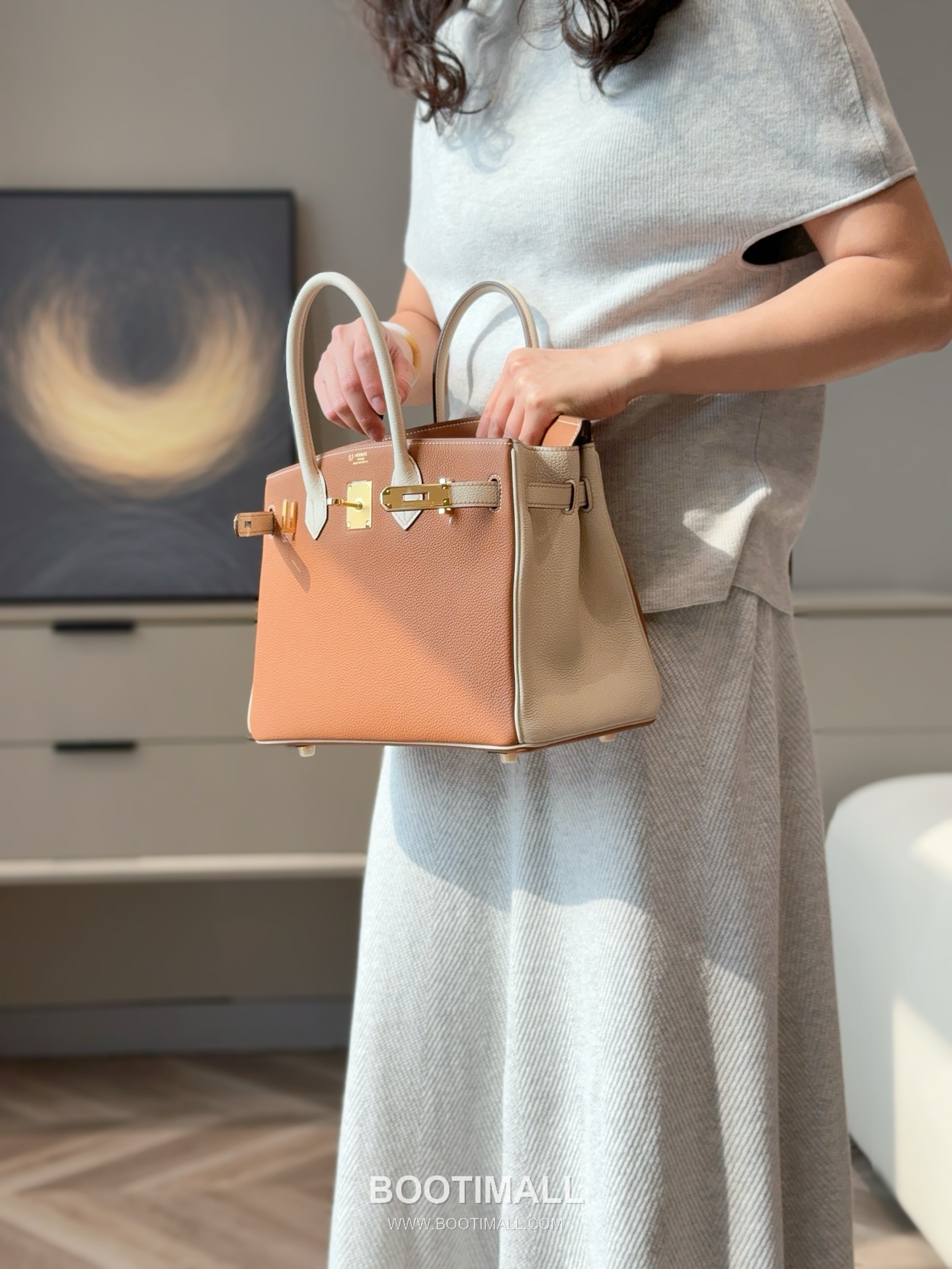 Hermes Birkin 30 Gold Craie Togo Leather Tote Bag 에르메스 버킨 30 골드 크레 토고 레더 토트백 30cm 6