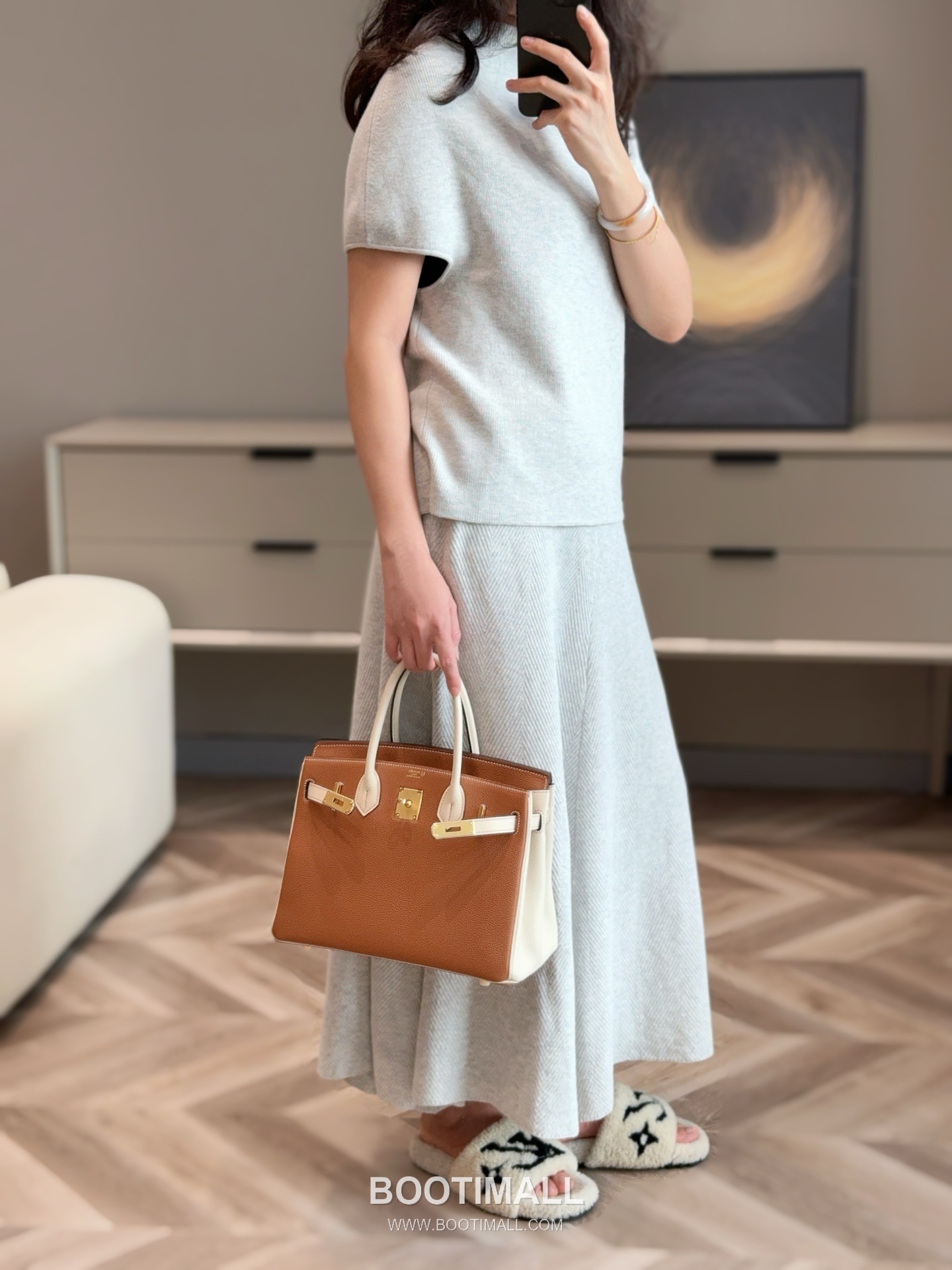 Hermes Birkin 30 Gold Craie Togo Leather Tote Bag 에르메스 버킨 30 골드 크레 토고 레더 토트백 30cm 7