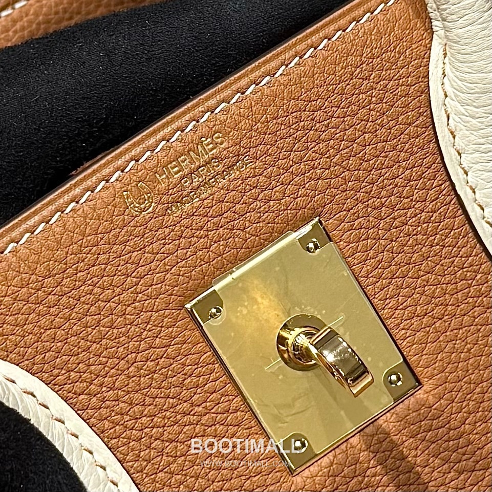 Hermes Birkin 30 Gold Craie Togo Leather Tote Bag 에르메스 버킨 30 골드 크레 토고 레더 토트백 30cm 11