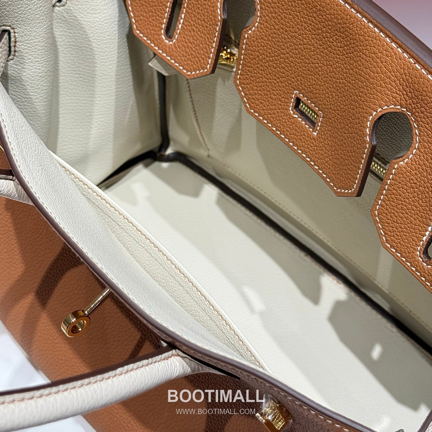 Hermes Birkin 30 Gold Craie Togo Leather Tote Bag 에르메스 버킨 30 골드 크레 토고 레더 토트백 30cm 16