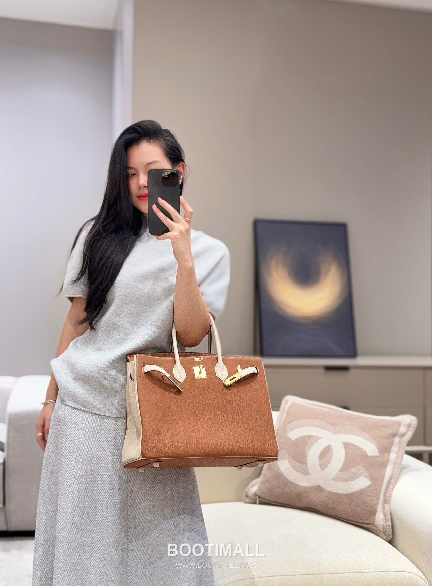 Hermes Birkin 35 Gold Craie Togo Leather Handbag 에르메스 버킨 35 11120013 골드 크레이 토고 레더 핸드백 35cm 4