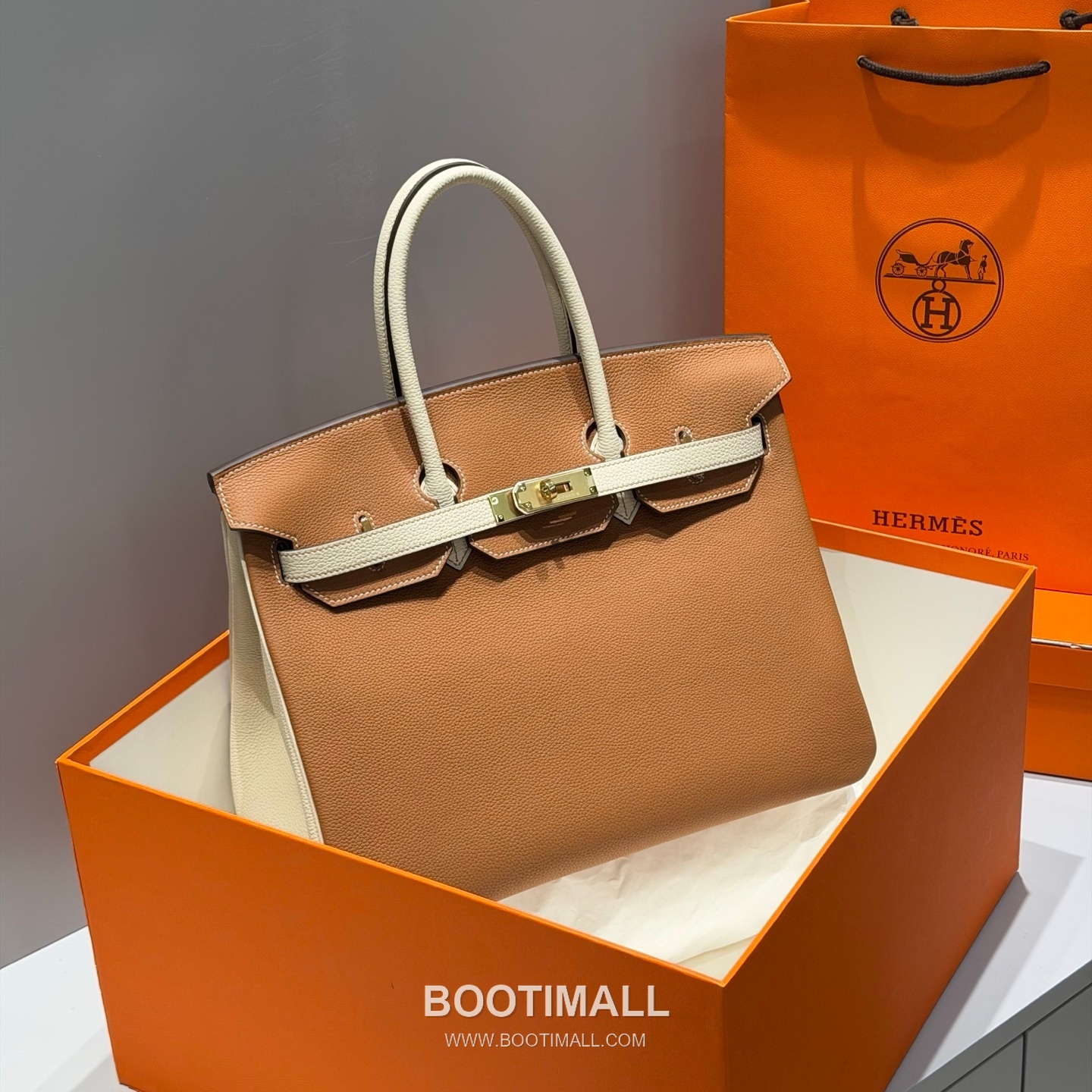 Hermes Birkin 35 Gold Craie Togo Leather Handbag 에르메스 버킨 35 11120013 골드 크레이 토고 레더 핸드백 35cm 5