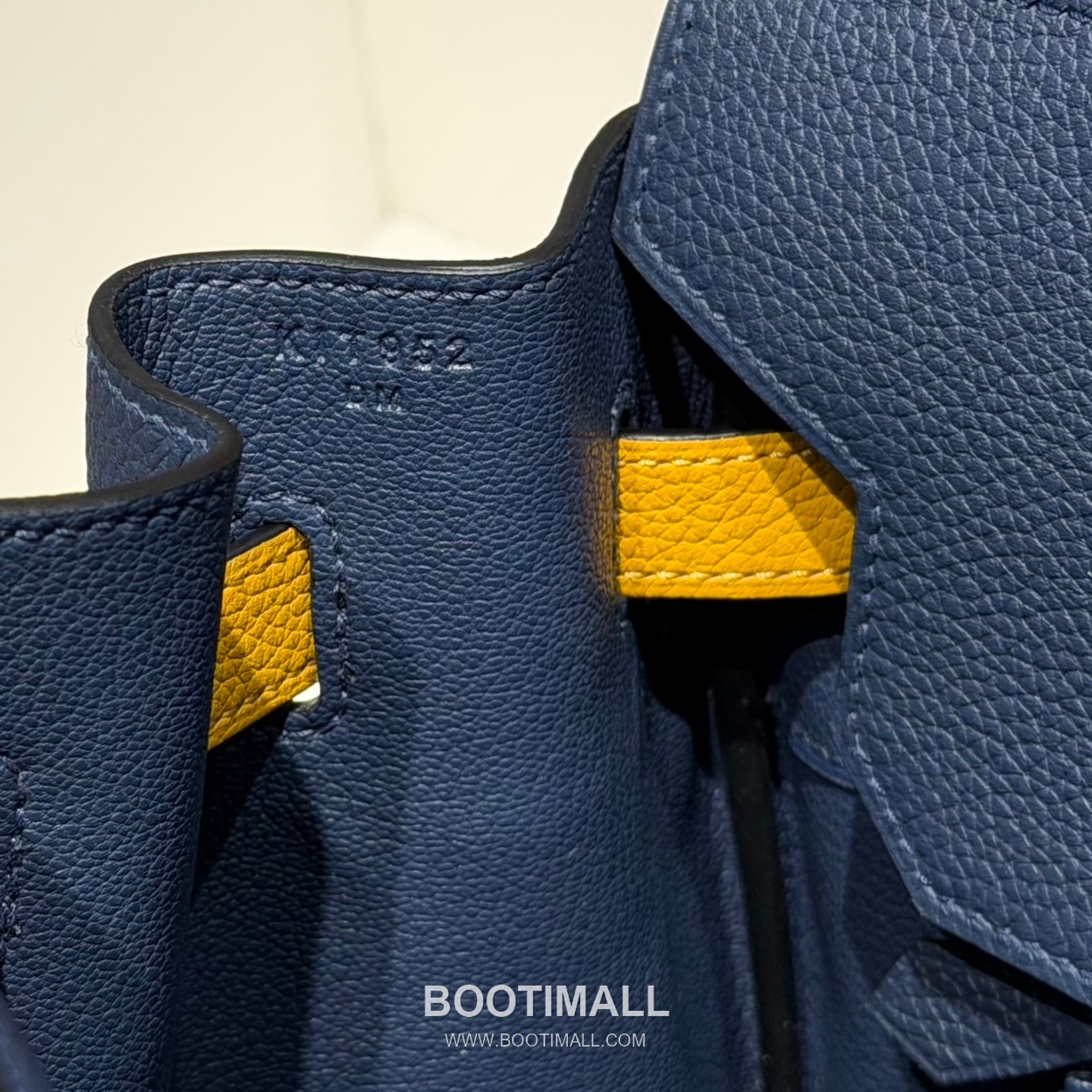 Hermes Birkin 30 Navy Blue Jaune Amber Togo Leather Handbag 에르메스 버킨 30 네이비블루 존앰버 토고 레더 핸드백 30cm 8