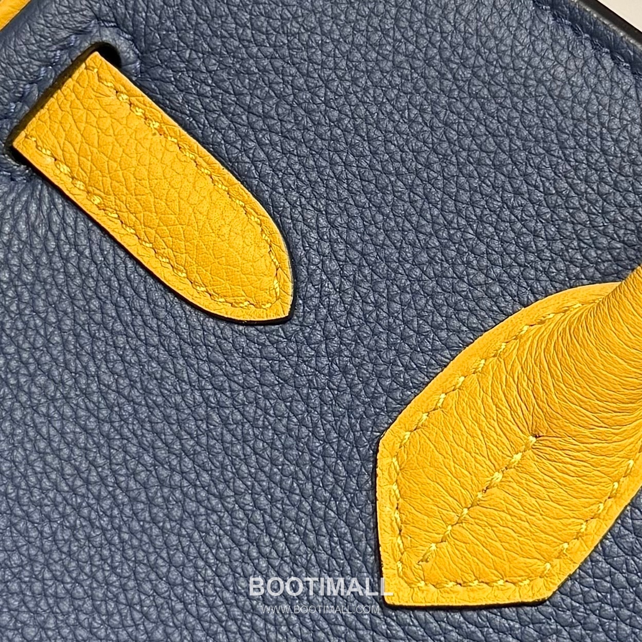 Hermes Birkin 30 Navy Blue Jaune Amber Togo Leather Handbag 에르메스 버킨 30 네이비블루 존앰버 토고 레더 핸드백 30cm 17