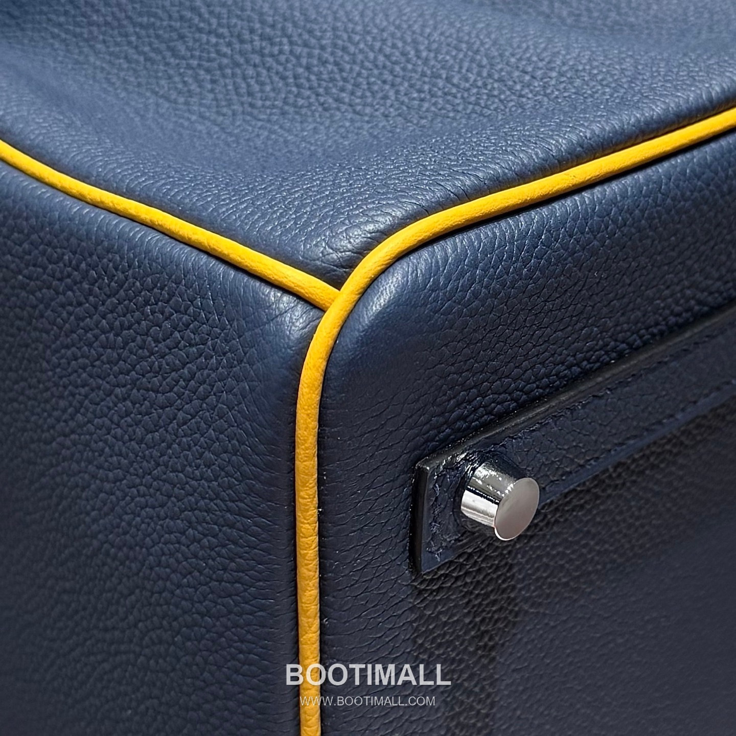 Hermes Birkin 30 Navy Blue Jaune Amber Togo Leather Handbag 에르메스 버킨 30 네이비블루 존앰버 토고 레더 핸드백 30cm 18