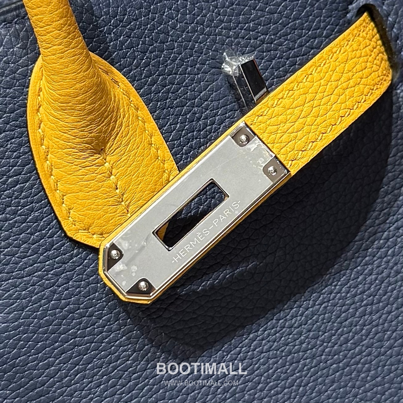 Hermes Birkin 30 Navy Blue Jaune Amber Togo Leather Handbag 에르메스 버킨 30 네이비블루 존앰버 토고 레더 핸드백 30cm 21