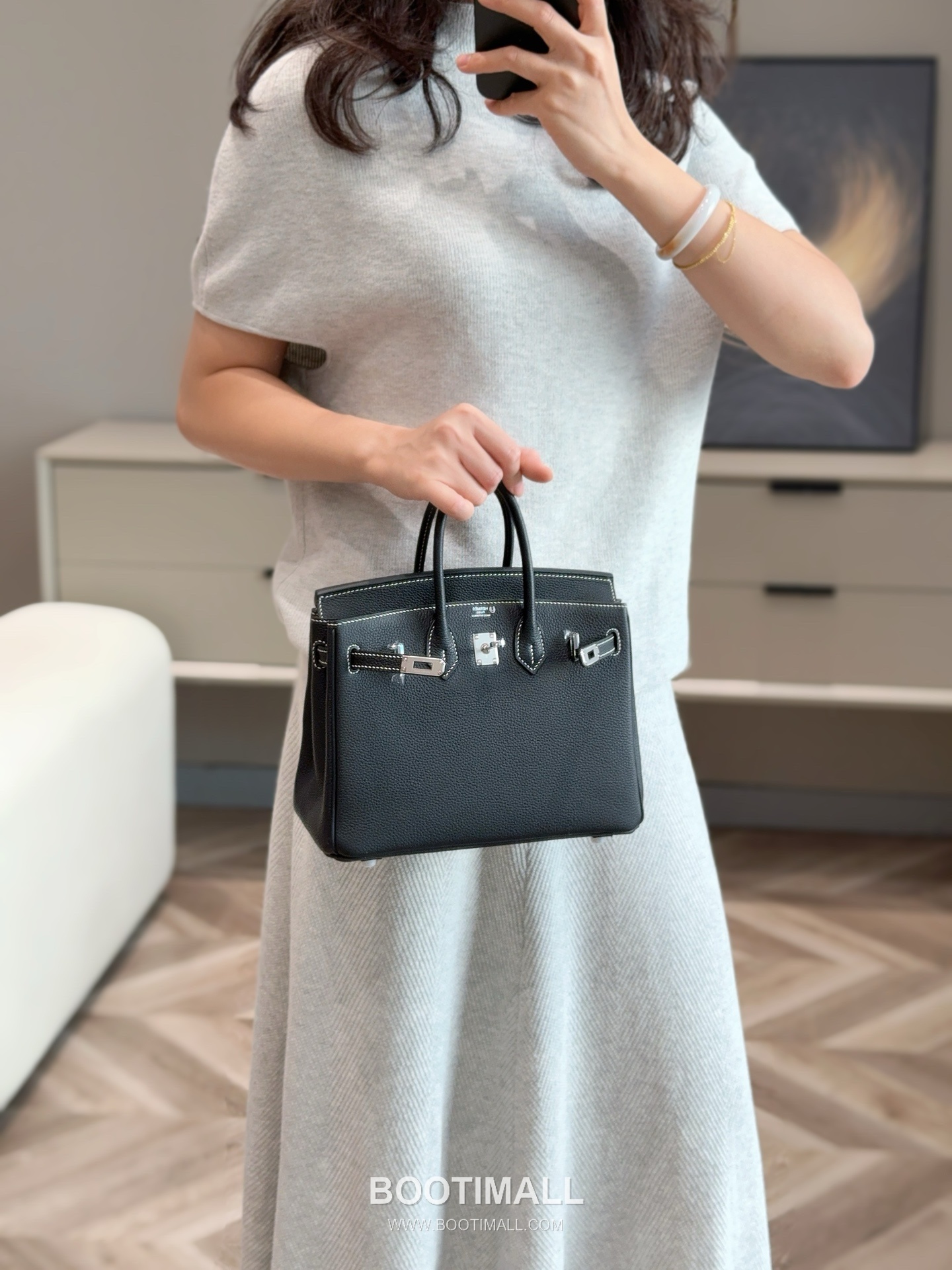 Hermes Birkin 25 Black Amber Yellow Togo Leather Handbag 에르메스 버킨 25 블랙 앰버 옐로우 토고 레더 핸드백 25cm 8