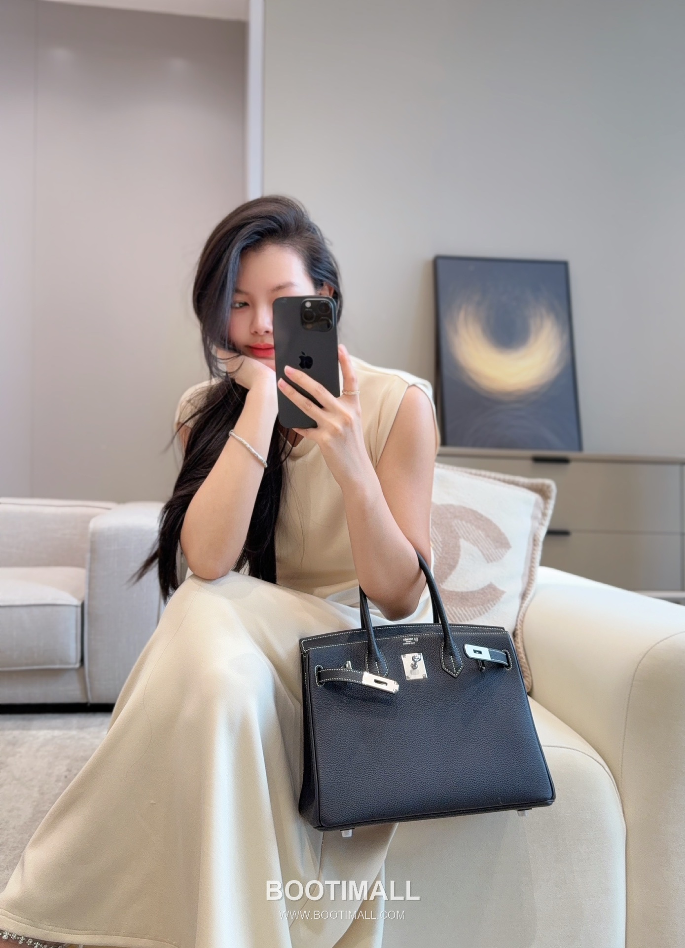 Hermes Birkin 30 Black Amber Yellow Togo Leather Handbag 에르메스 버킨 30 1311001 블랙 앰버 옐로우 토고 레더 핸드백 30cm 1