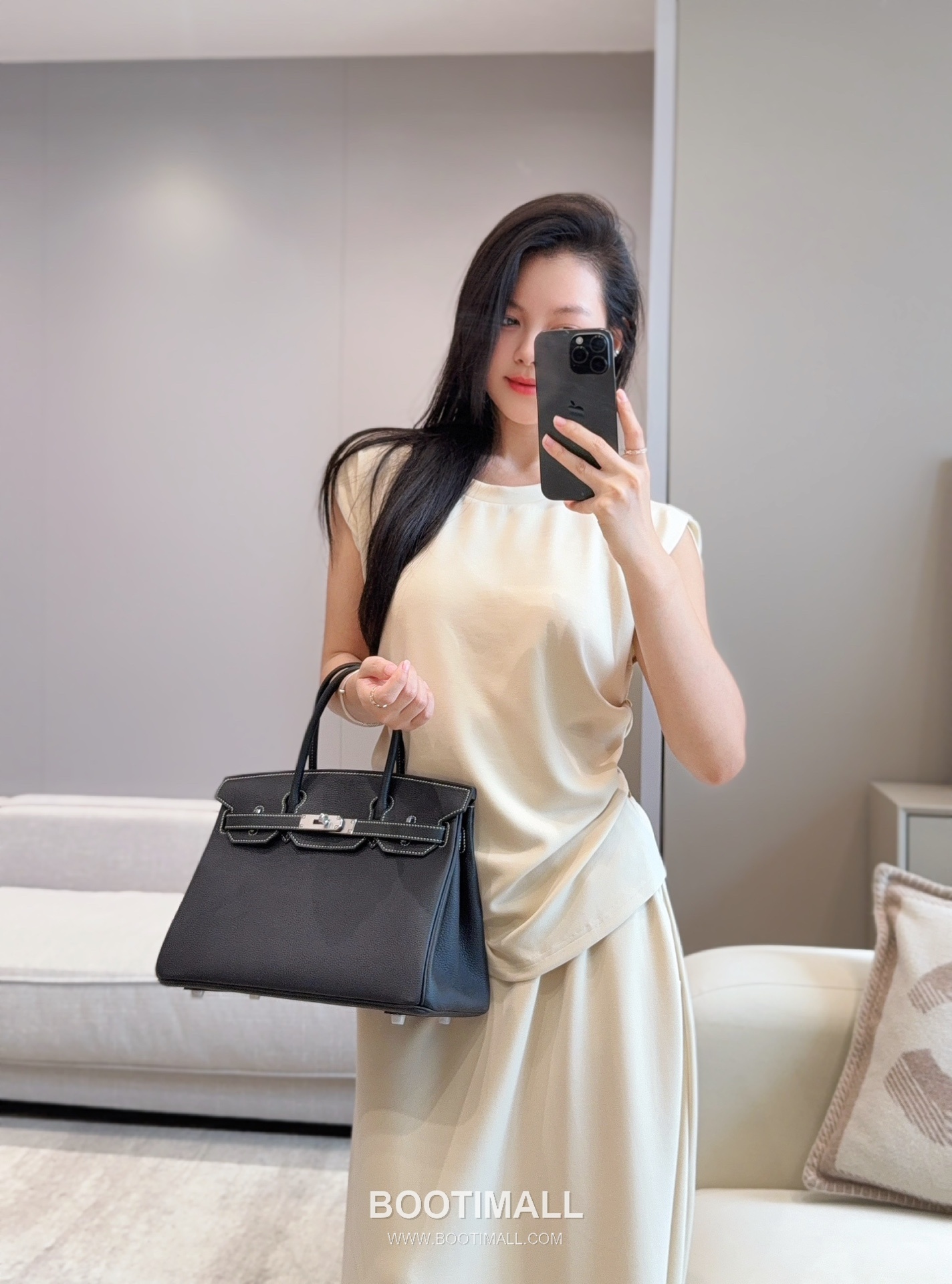 Hermes Birkin 30 Black Amber Yellow Togo Leather Handbag 에르메스 버킨 30 1311001 블랙 앰버 옐로우 토고 레더 핸드백 30cm 2