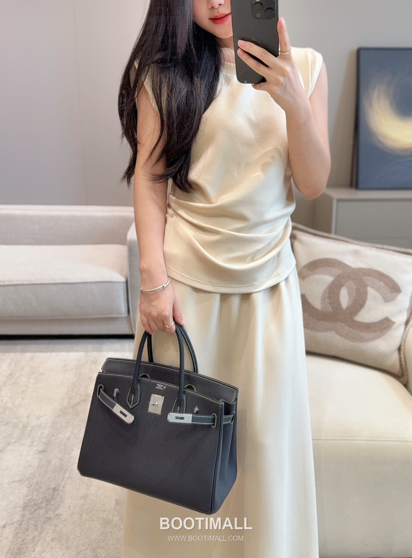 Hermes Birkin 30 Black Amber Yellow Togo Leather Handbag 에르메스 버킨 30 1311001 블랙 앰버 옐로우 토고 레더 핸드백 30cm 3